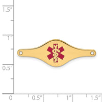 Thumbnail for 14k Red Enamel Medical Jewelry ID Plate