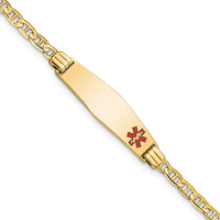 Thumbnail for 14K Medical Soft Diamond Shape 6 Anchor Link Child ID Bracelet