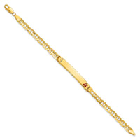 Thumbnail for 14K Medical Red Enamel Anchor ID Bracelet