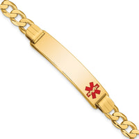 Thumbnail for 14K Medical Red Enamel Curb Link ID Bracelet