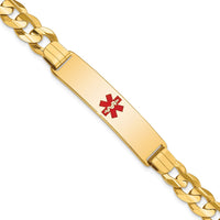 Thumbnail for 14K Medical Red Enamel Curb ID Bracelet