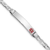Thumbnail for 14K White Gold Medical Anchor Link ID Bracelet