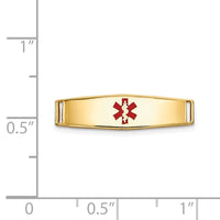 Thumbnail for 14K Epoxy Enameled Medical ID Ctr Soft Diamond Shape Plate # 813