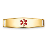 Thumbnail for 14K Epoxy Enameled Medical ID Ctr Soft Diamond Shape Plate # 813