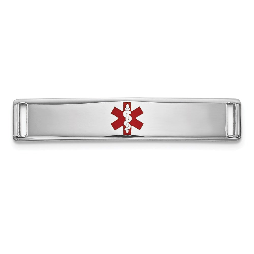 14K Epoxy Enameled Medical ID Ctr Plate # 816