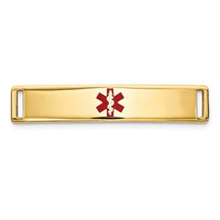 Thumbnail for 14K Epoxy Enameled Medical ID Ctr Plate # 816