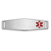 Thumbnail for 14K Epoxy Enameled Medical ID Off Ctr Soft Diamond Shape Plate # 816