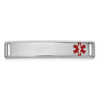 Thumbnail for 14K Epoxy Enameled Medical ID Off Ctr Plate # 816
