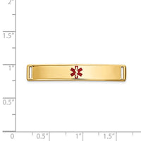 Thumbnail for 14K Epoxy Enameled Medical ID Ctr Plate # 817
