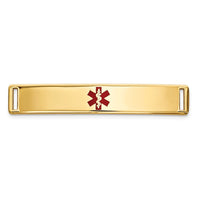 Thumbnail for 14K Epoxy Enameled Medical ID Ctr Plate # 817