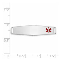 Thumbnail for 14K Epoxy Enameled Medical ID Off Ctr Soft Diamond Shape Plate # 817