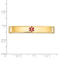 Thumbnail for 14K Epoxy Enameled Medical ID Ctr Plate # 818
