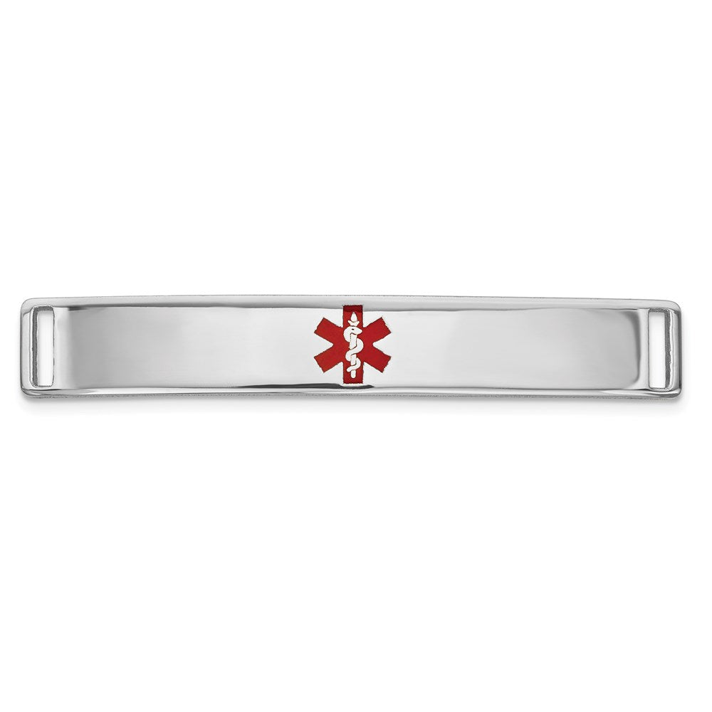 14K Epoxy Enameled Medical ID Ctr Plate # 818