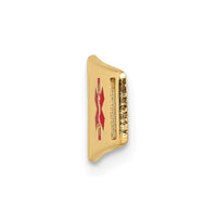 Thumbnail for 14K Epoxy Enameled Medical ID Off Ctr Soft Diamond Shape Plate # 818