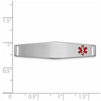 Thumbnail for 14K Epoxy Enameled Medical ID Off Ctr Soft Diamond Shape Plate # 818