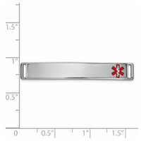 Thumbnail for 14K Epoxy Enameled Medical ID Off Ctr Plate # 818