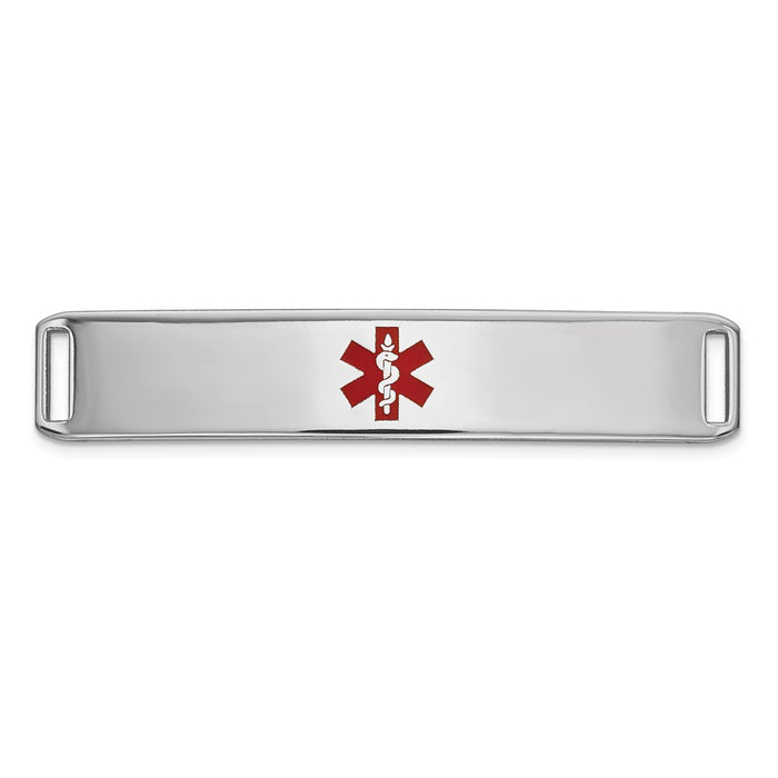 14K Epoxy Enameled Medical ID Ctr Plate # 819