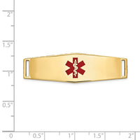 Thumbnail for 14K Epoxy Enameled Medical ID Ctr Soft Diamond Shape Plate # 820