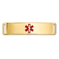 Thumbnail for 14K Epoxy Enameled Medical ID Ctr Plate # 820