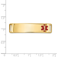 Thumbnail for 14K Epoxy Enameled Medical ID Off Ctr Plate # 820