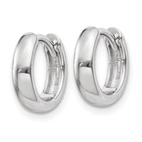 Thumbnail for 14k White Gold Round Hinged Hoop Earrings