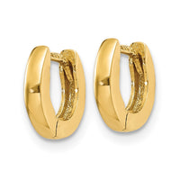 Thumbnail for 14k Polished Round Hinged Hoop Earrings