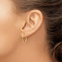 Thumbnail for 14k 1.5mm Polished Round Endless Hoop Earrings