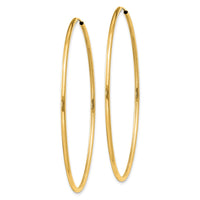 Thumbnail for 14k 1.5mm Polished Round Endless Hoop Earrings