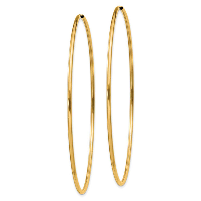 14k 1.5mm Polished Round Endless Hoop Earrings