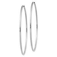 Thumbnail for 14k White Gold 1.5mm Polished Endless Hoop Earrings