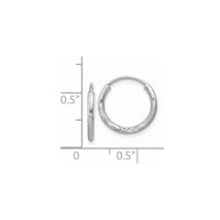 Thumbnail for 14k White Gold 1.5mm Diamond-cut Endless Hoop Earrings