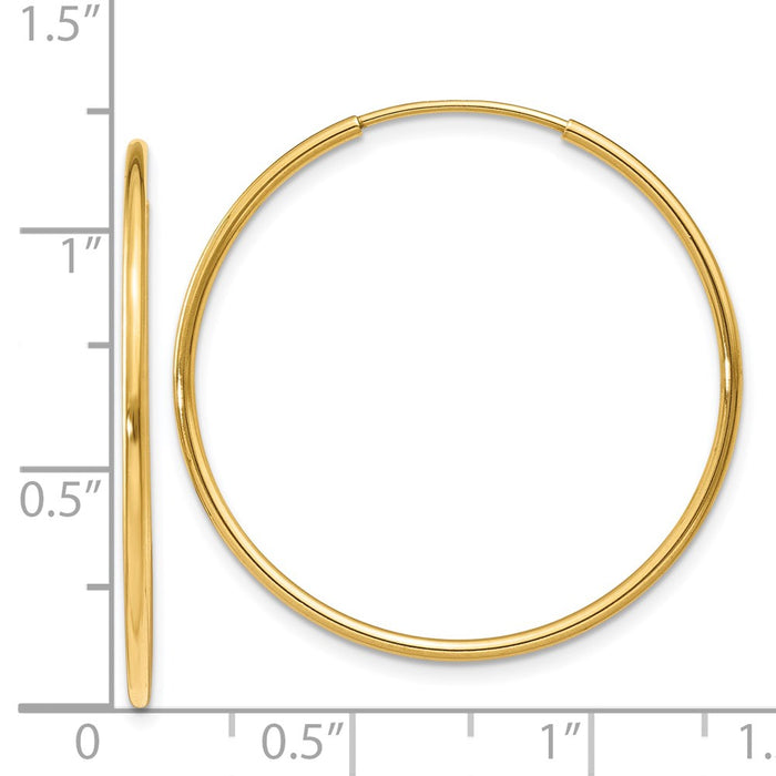 14k 1.25mm Endless Hoop Earring