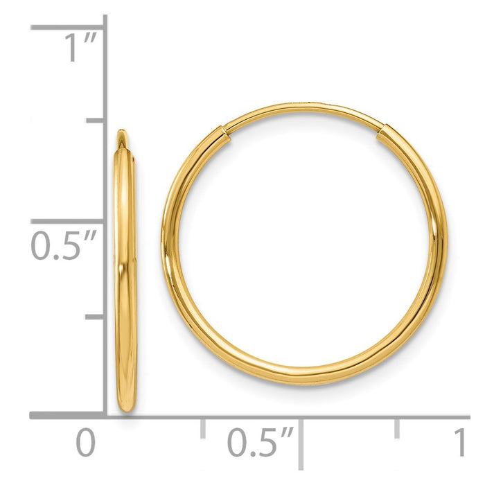 14k 1.25mm Endless Hoop Earring