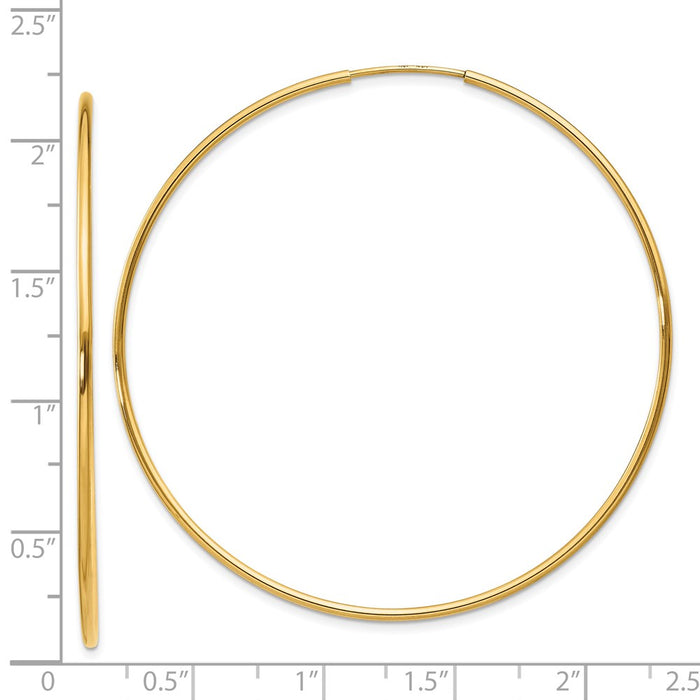 14k 1.25mm Endless Hoop Earring