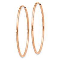 Thumbnail for 14k Rose Gold 1.2mm Polished Endless Hoop Earrings