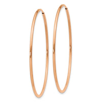 Thumbnail for 14k Rose Gold 1.2mm Polished Endless Hoop Earrings