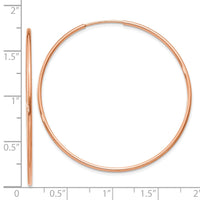 Thumbnail for 14k Rose Gold 1.2mm Polished Endless Hoop Earrings