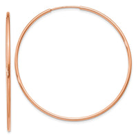 Thumbnail for 14k Rose Gold 1.2mm Polished Endless Hoop Earrings