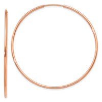 Thumbnail for 14k Rose Gold 1.2mm Polished Endless Hoop Earrings