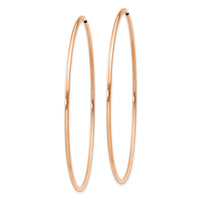 Thumbnail for 14k Rose Gold 1.2mm Polished Endless Hoop Earrings