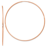 Thumbnail for 14k Rose Gold 1.2mm Polished Endless Hoop Earrings
