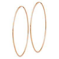 Thumbnail for 14k Rose Gold 1.2mm Polished Endless Hoop Earrings