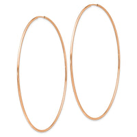 Thumbnail for 14k Rose Gold 1.2mm Polished Endless Hoop Earrings