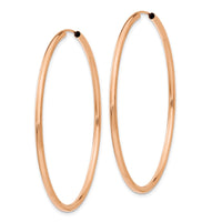 Thumbnail for 14k Rose Gold Polished Endless 2mm Hoop Earrings