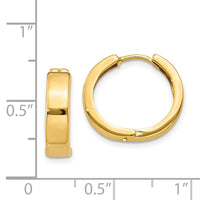 Thumbnail for 14k Round Hinged Hoop Earrings
