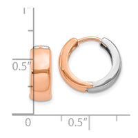 Thumbnail for 14k Two-tone Hinged Hoop Earrings