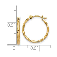 Thumbnail for 14k Twist Hoop Earrings