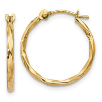 Thumbnail for 14k Twist Hoop Earrings