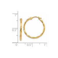 Thumbnail for 14k Twist Hoop Earrings