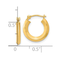 Thumbnail for 14k Polished Knife Edge Hoops